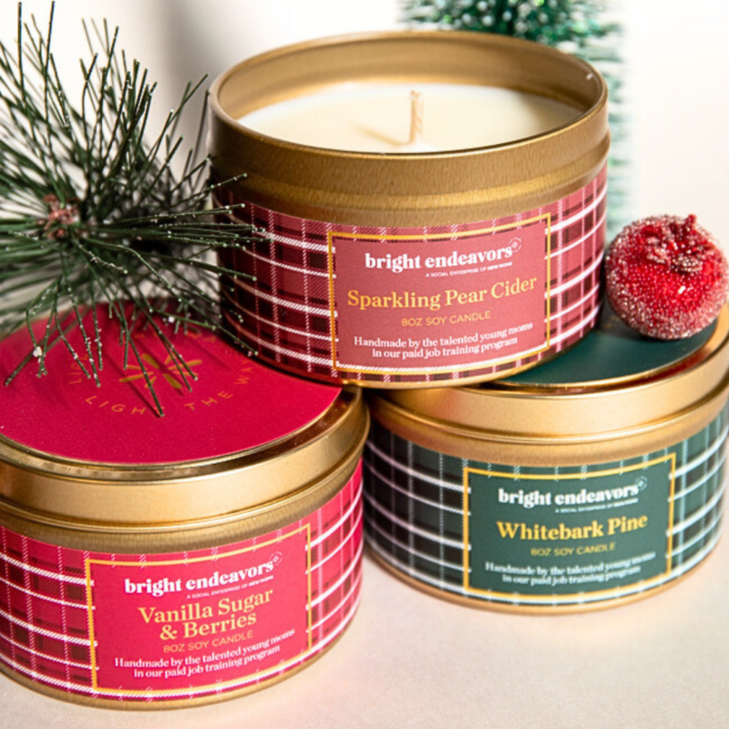 Soy holiday candles gift set