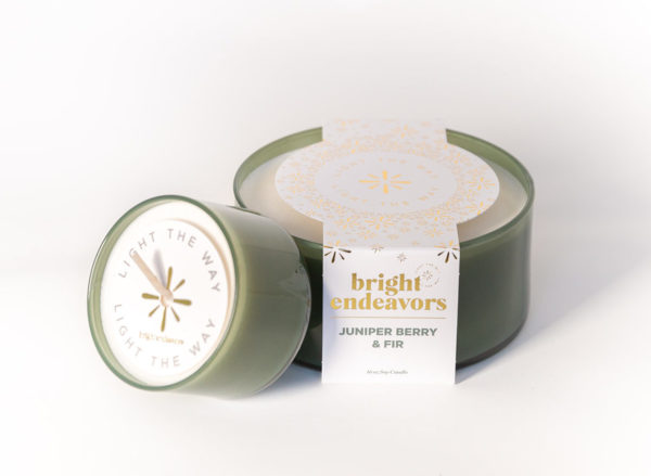 Juniper Berry and Fir soy candles in two sizes