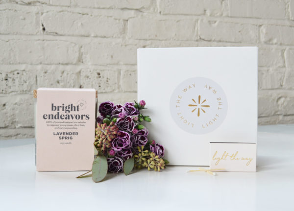 lavender soy candle gift box